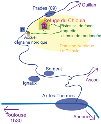 refuge du Chioula au dessus d'Ax les Thermes en prenant la route de l Aude