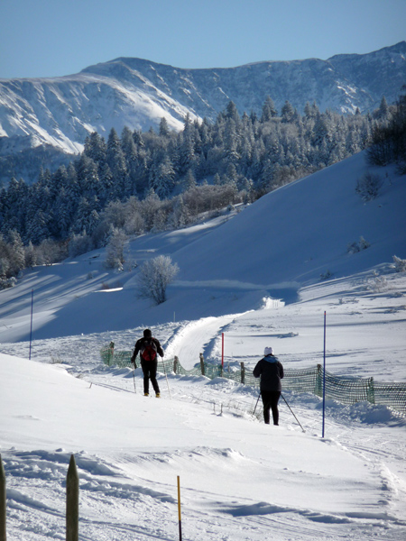 Skieur de fond sur l'espace nordique du Chioula